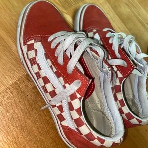 Red checkered vans